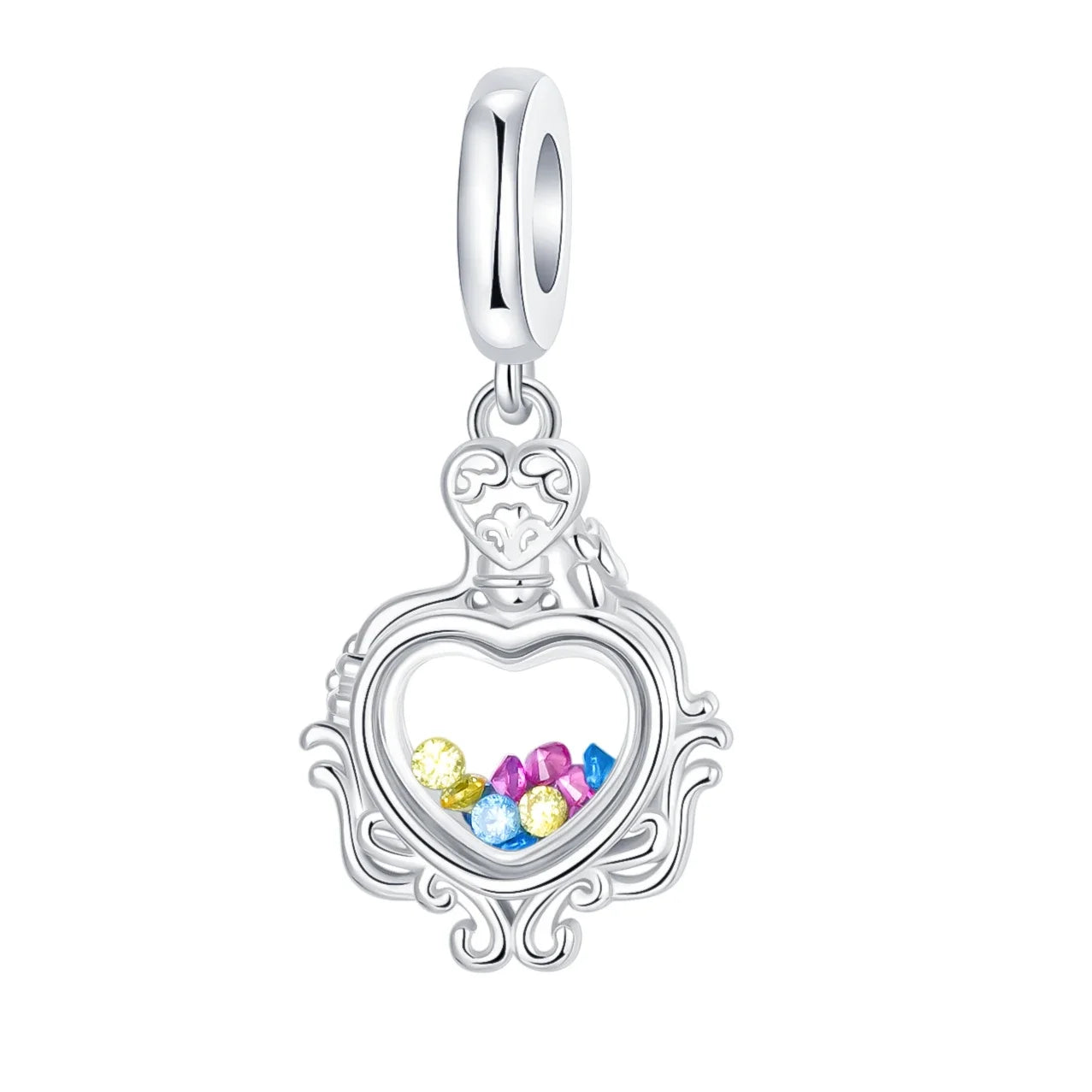 925 Sterling Silber Baum Blume Liebe für immer Familie Bead Pandent Charm Fit 4 MM Loch Durchmesser Armband DIY Bead Frau schmuck Geschenk