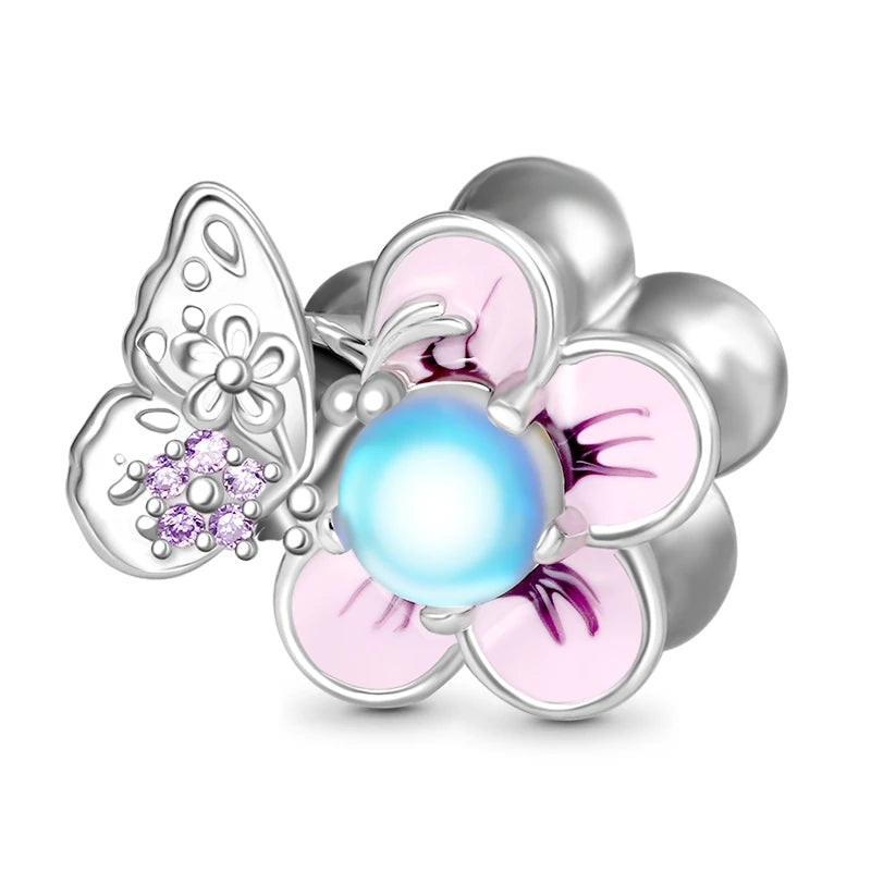 2025 Neu in Original 925 Sterling Silber Bunte Exquisite Schmetterling Serie Charm Fit Armband Halskette DIY Frauen Schmuck Geschenk