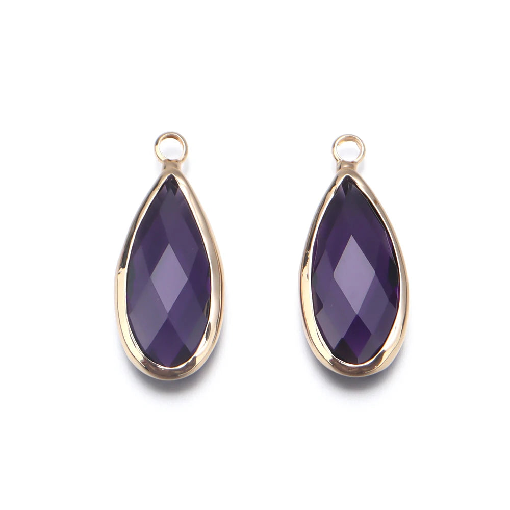 5 teile/los Teardrop Kristall Glas Anhänger Charms für Paare Armband Ohrringe Schmuck Machen Liefert DIY Halskette Ornamente
