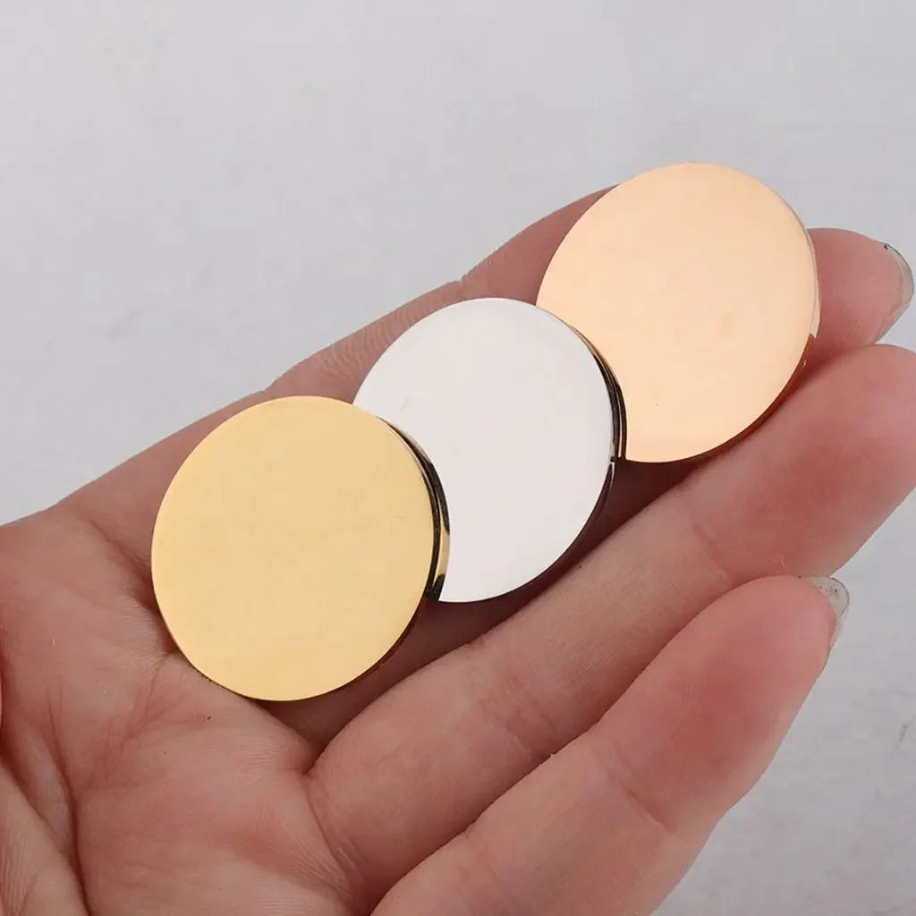 20 Stück runde Rohlinge aus Edelstahl, 22 mm/25 mm, hochglanzpoliert, für DIY-Charms mit individuellem Namen und Logo, Schmuckherstellung