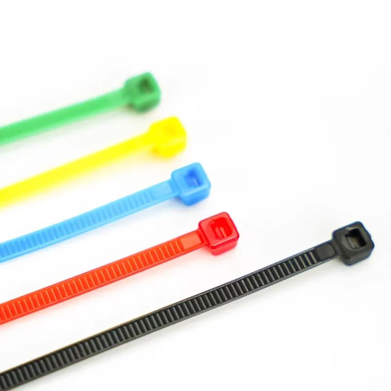  100 Stück Mehrfarbige 3x200mm Selbstsichernde Nylon-Kabelbinder Schnellbündelbare Kunststoff-Schlaufen Drahtbinder zur Organisation von Elektronik