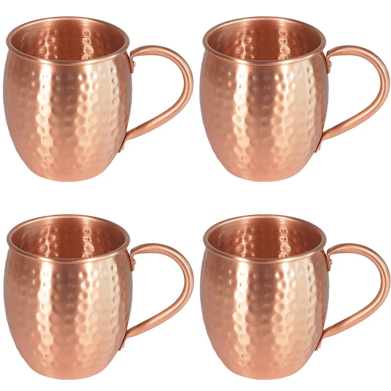 100% Kupfer Moscow Mule Becher Langlebige Kupferfarbene Bierkrüge 350ml Kaffeebecher Milchbecher Reiner Kupfer Barbecher Trinkgefäß