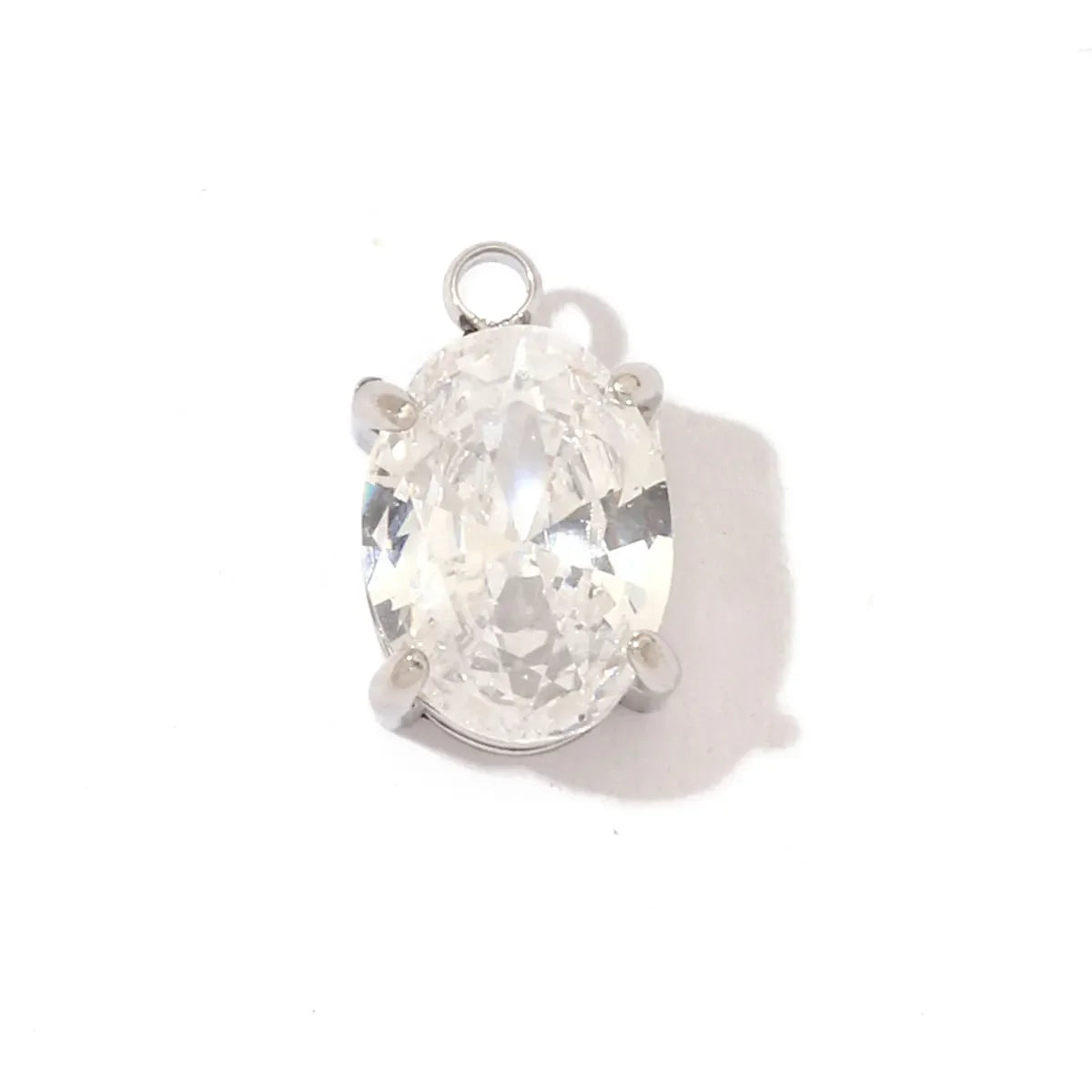 3 teile/los Mode Edelstahl Zirkon Kristall Charms Oval Stern Herz Runde Quadrat HorseeyeStone Halskette DIY Kleine Anhänger