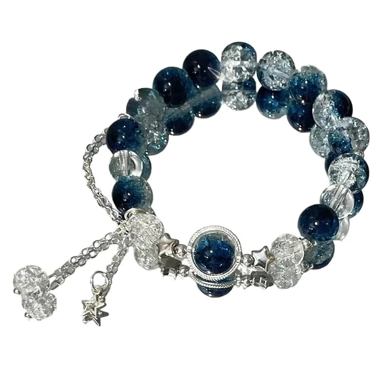 Goth Harajuku süße Y2k handgemachte ästhetische Space Star Charm Perlen Armband für Frauen Mädchen Vintage Grunge 2000er Jahre Zubehör