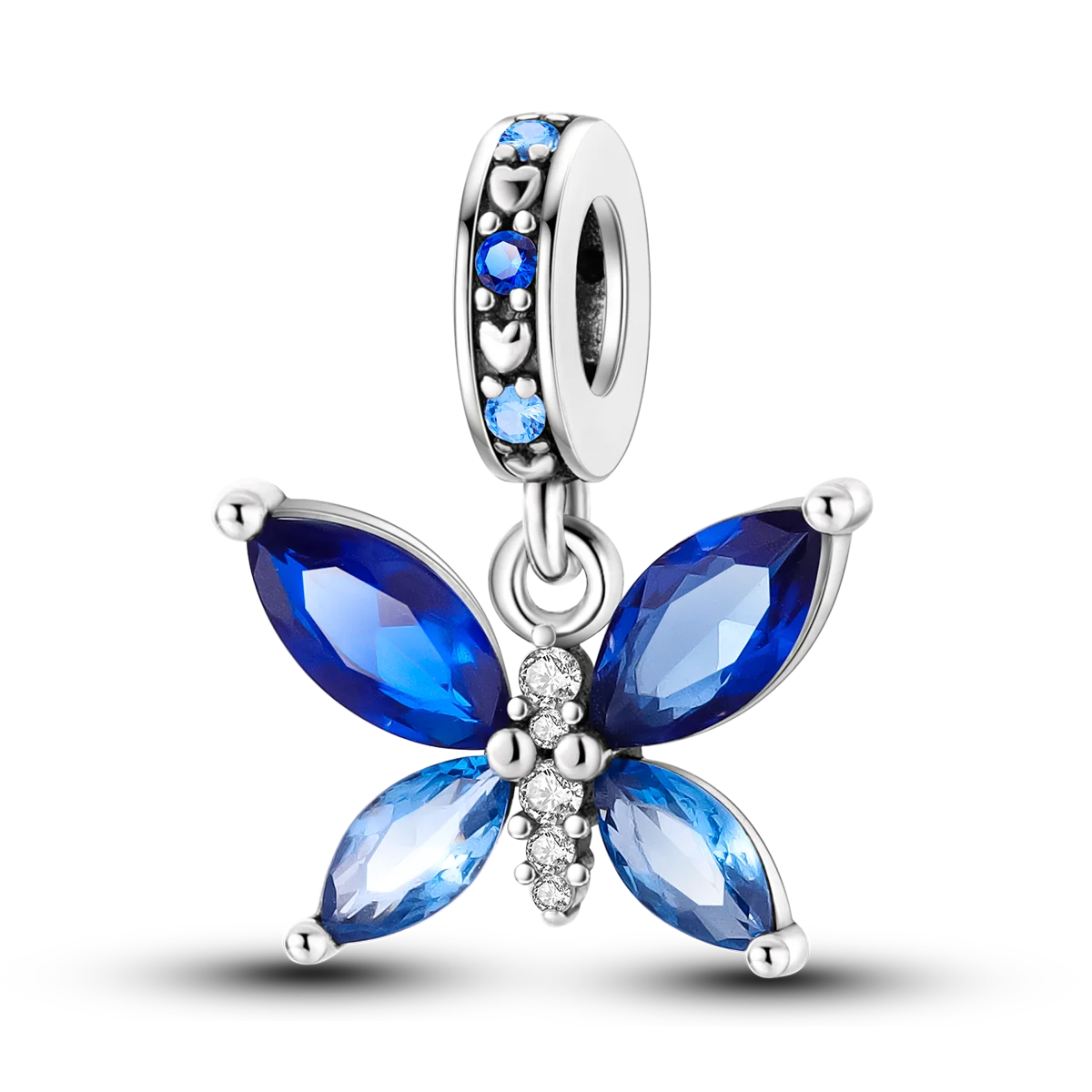 Charm-Anhänger aus Silber 925, blaue Serie, passend für Armbänder, Charms, DIY, originelle Mode-Anhänger für Schmuckherstellung