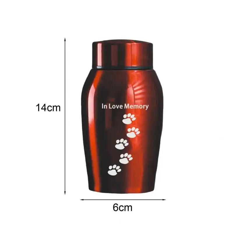 Neue mehrfarbige Edelstahl-Hundeurnen für Hunde, Katzen, Vögel, Maus, Feuerbestattung, Asche, versiegelte Beerdigung für Hunde, Haustier-Souvenir-Glas