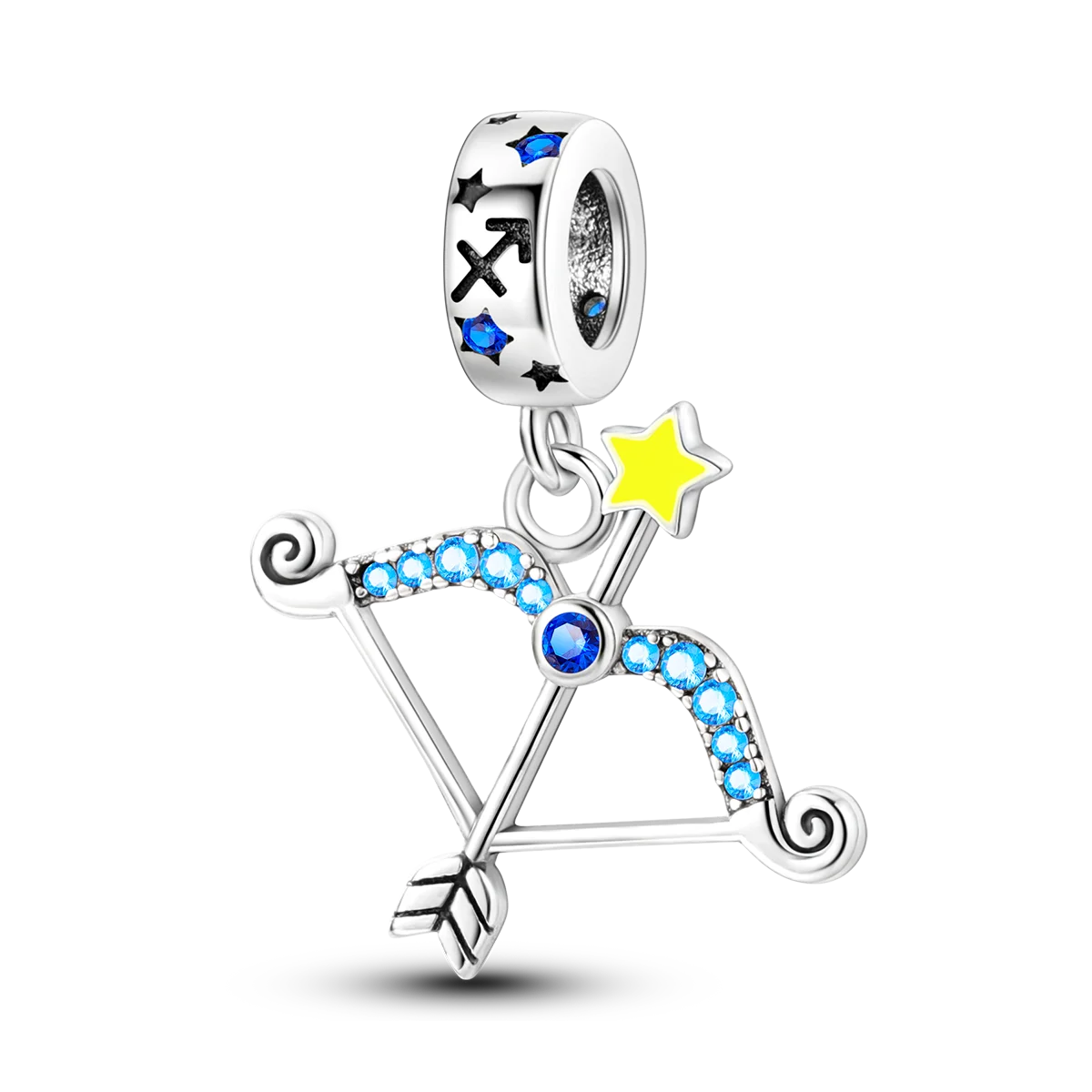 Charm-Anhänger aus Silber 925, blaue Serie, passend für Armbänder, Charms, DIY, originelle Mode-Anhänger für Schmuckherstellung