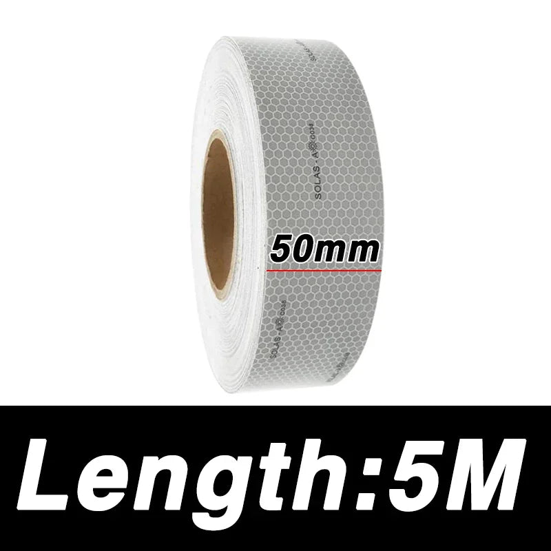 5cm x 1/3/5m hoc hinten sives reflektieren des Solas band für genähte Rettungs ringe oder selbst klebendes Warnband für Kleidung