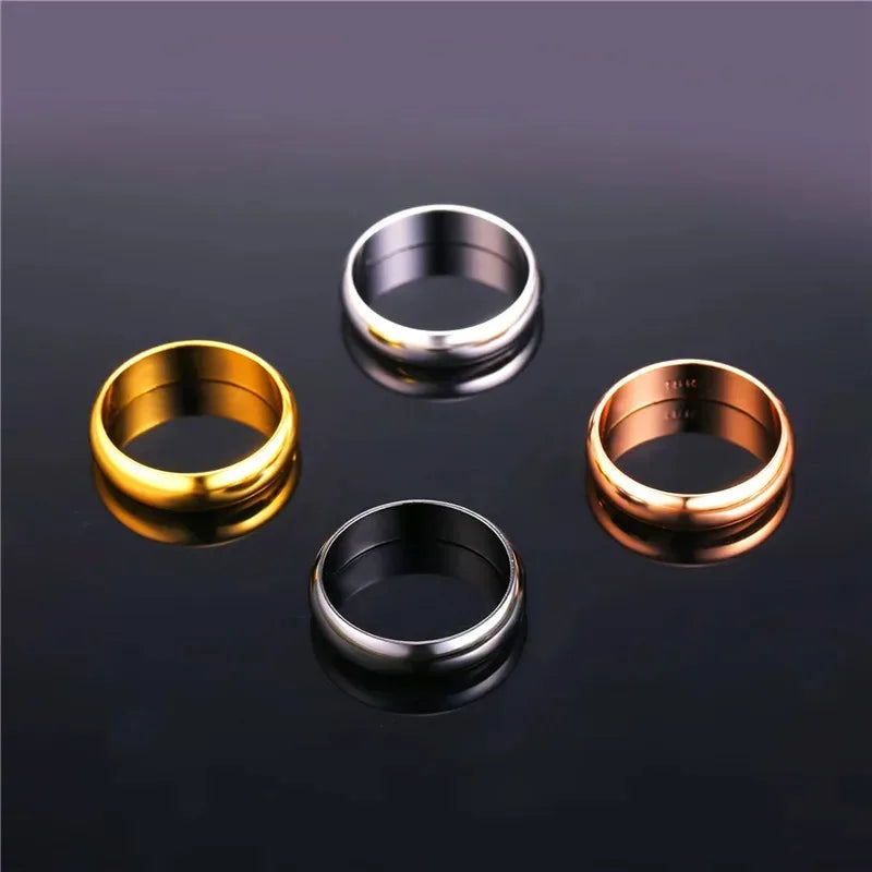ChainsPro 5mm Einfache Plain Flache Ringe für Mann Frau Hochzeit Marke Klassische Retro Vintage Stil Unisex Täglichen Schmuck QC24