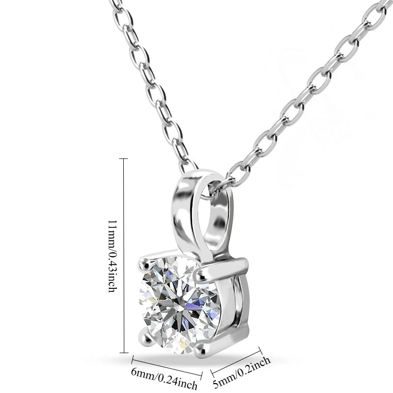 Daisini-Kristalle von Swarovski, klassische 4 Krallen, runder Schliff, glänzende Halskette, Damen-Anhänger aus 18 Karat Gold, luxuriöser Kupferschmuck