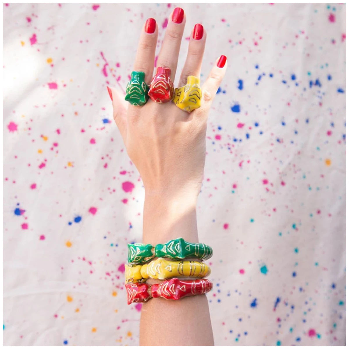 Kaymen neue Emaille bunte Tiger Armreif Manschette Armband für Frauen Mädchen Aussage mehrfarbige Mode Armreif Schmuck 15 Farben