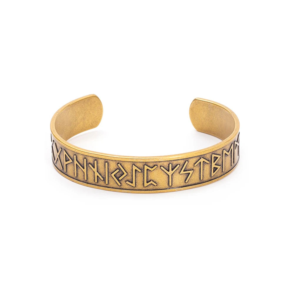 Mode Vintage 316L Edelstahl Viking Rune Armband Männer und Frauen Dominierenden Öffnung Armbänder Biker Amulett Schmuck Geschenke