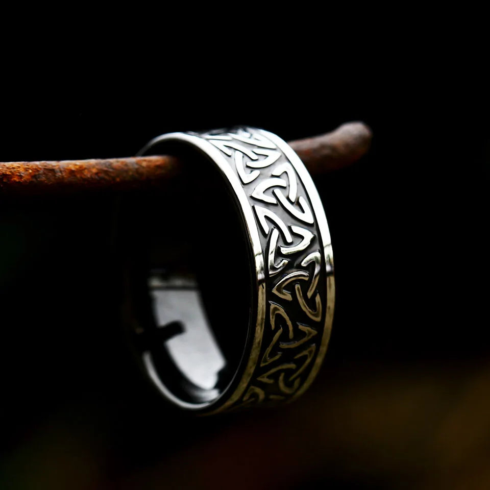 Mode Vintage Vikings Valknut Ring Für Männer Frauen Edelstahl Einfache Ringe Party Personalisierte Schmuck Geschenke Dropshipping