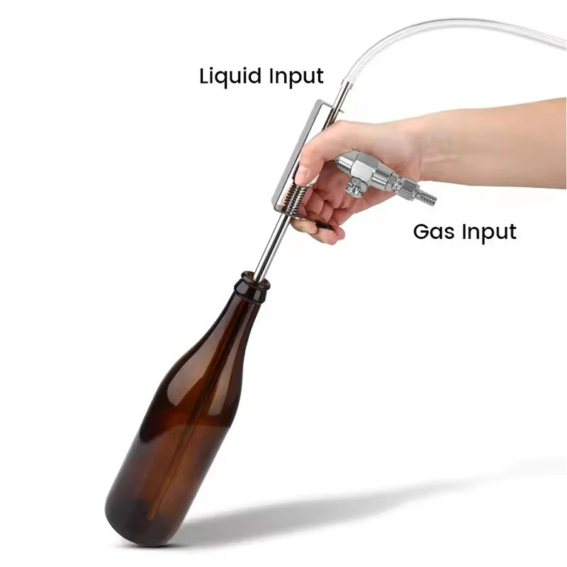 Edelstahl Flasche Füllstoff Bier Pistole, Homebrew Bier Fass Co2 Füllung Abfüllung Gerät Kohlensäure Kit, einhand Intuitive Bedienung