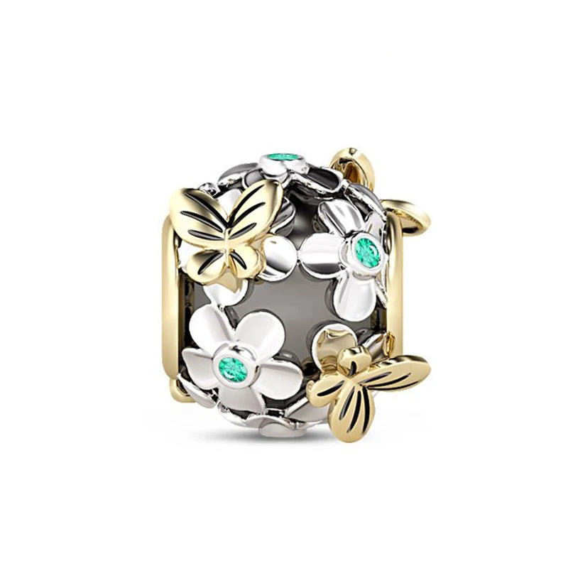 2025 Neu in Original 925 Sterling Silber Bunte Exquisite Schmetterling Serie Charm Fit Armband Halskette DIY Frauen Schmuck Geschenk