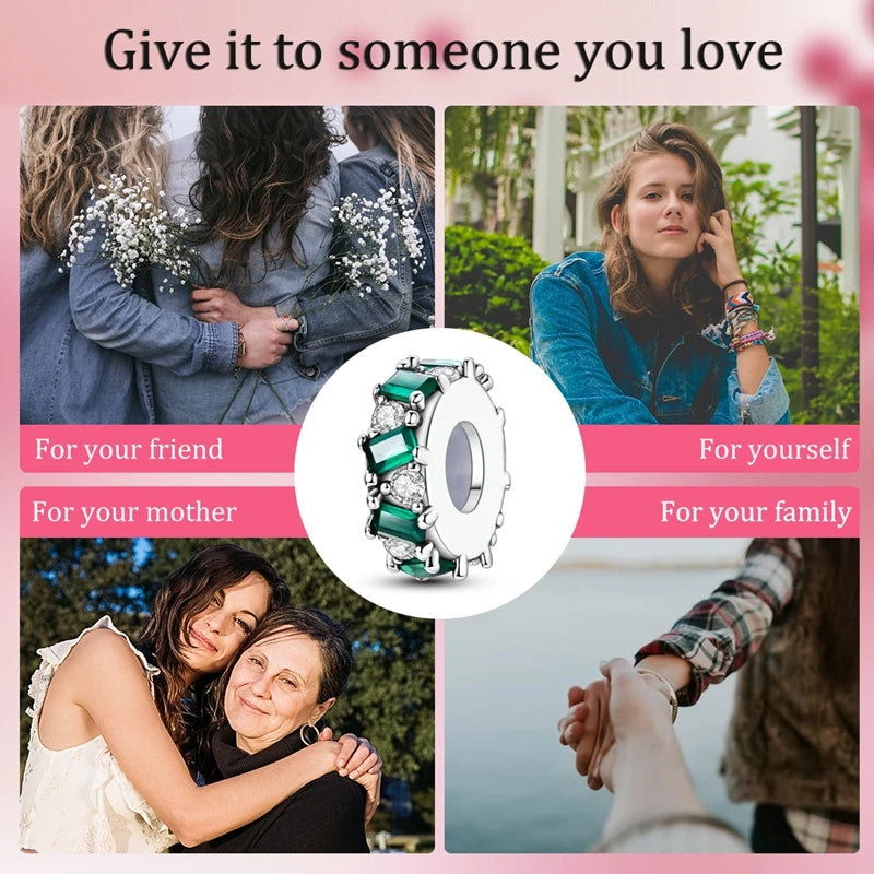 Neu im 925er-Sterlingsilber, grüne Charms, Perlen, Frosch, Kleeblatt, Schildkröte, Anhänger, Schmuck, passend für Original-925-Armbänder für Frauen, DIY-Geschenk
