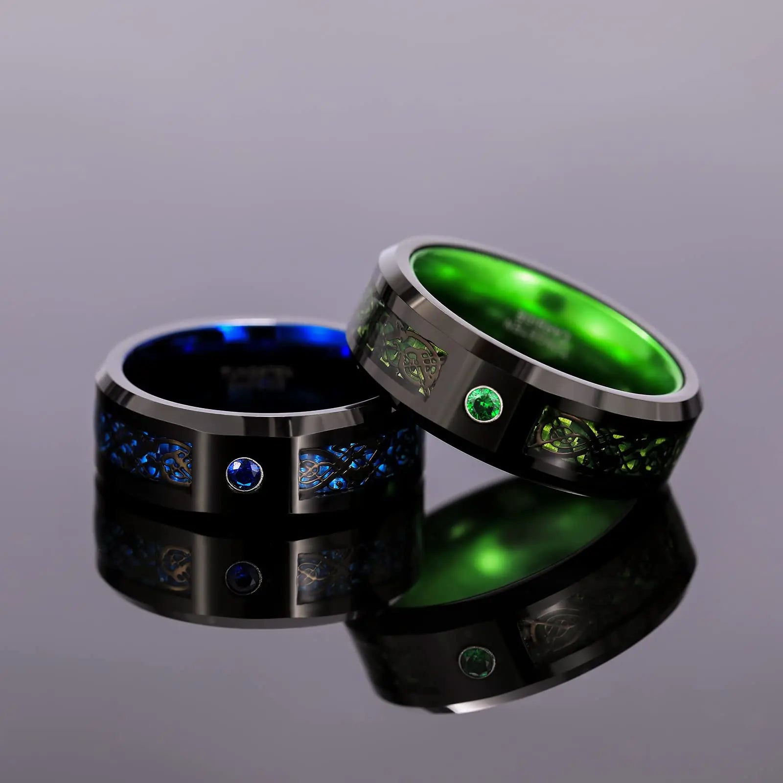 Moderne 8mm Schwarz Titan stahl Ringe für Männer Frauen Nut Facetten Edelstahl Männer Ring Hochzeit Band schmuck Großhandel