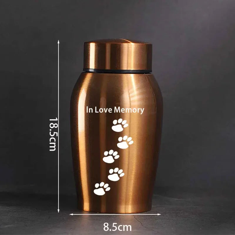 2025, neue Edelstahl-Urne für Hunde, Katzen, Vögel, Maus, Feuerbestattung, Asche, Urne für Asche, für Haustiere, versiegelte Beerdigung für Hunde, Haustier-Souvenir-Glas