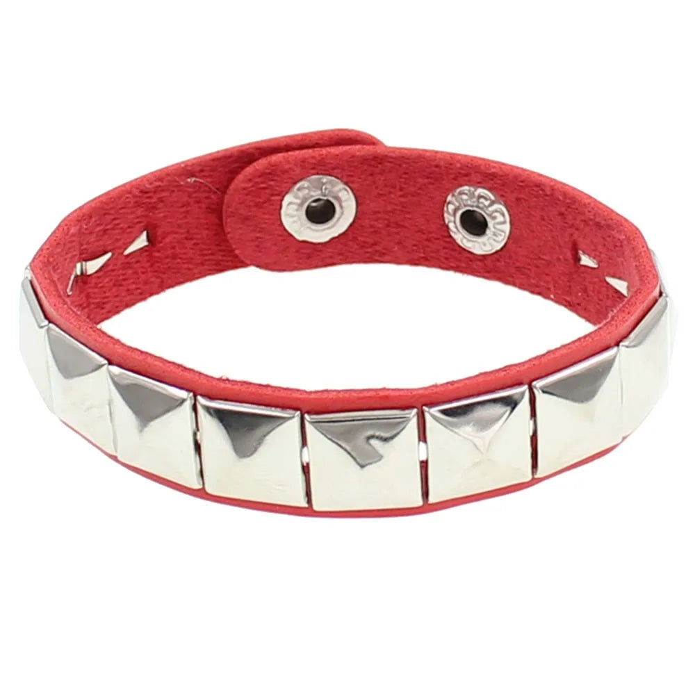 Neues PU-Leder mit Spikes besetztes Armband Armreif Punk Manschette Wrap Gothic Schmuck Armreif für Männer Frauen Gothic Schmuck Geschenke
