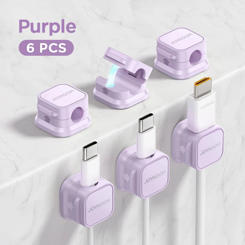Joyroom 3/6/12PCS Magnetische Kabel Organizer Klebstoff Telefon Kabel Clip Desktop Kabel Draht Kabel Halter für Büro Schreibtisch Management