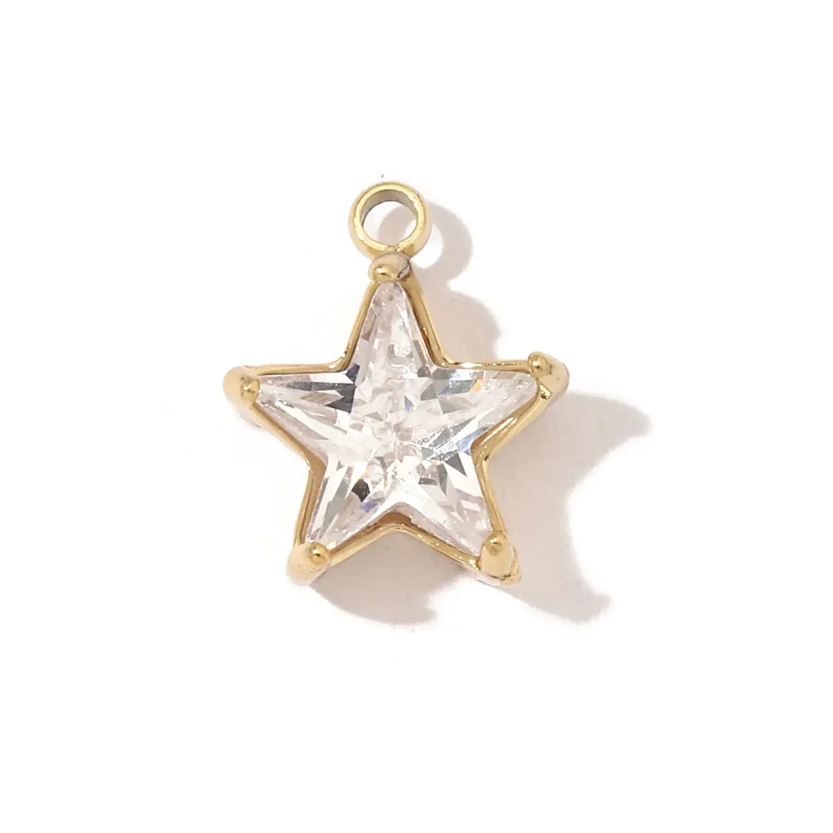 3 teile/los Mode Edelstahl Zirkon Kristall Charms Oval Stern Herz Runde Quadrat HorseeyeStone Halskette DIY Kleine Anhänger