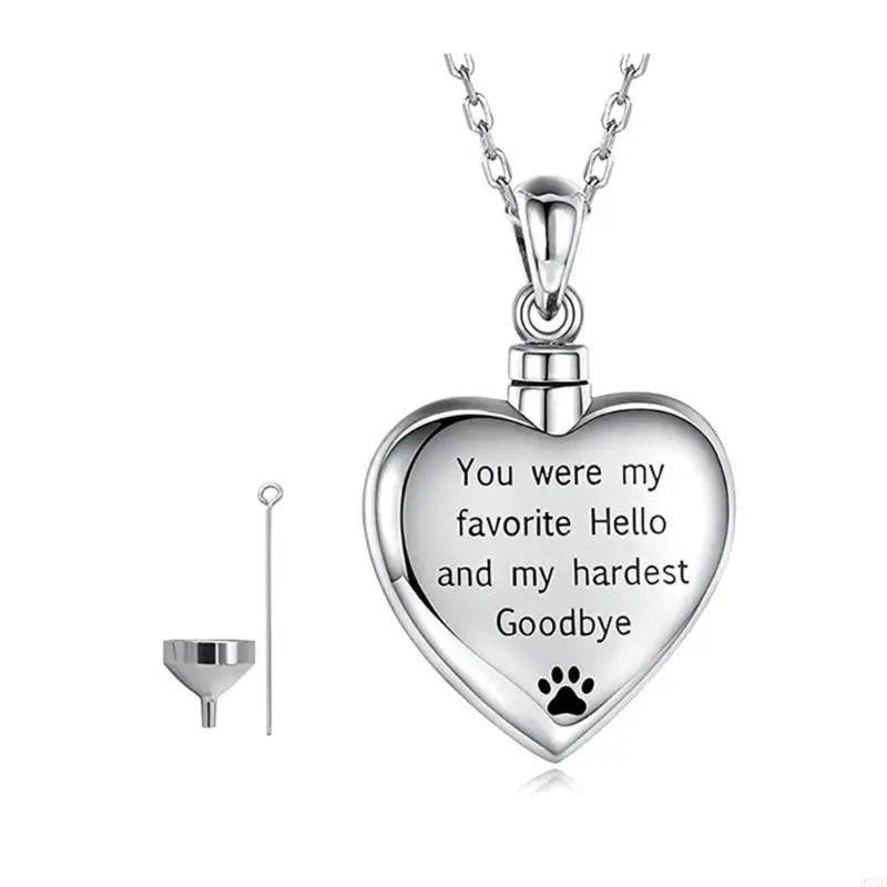 97qd Pet Ashes Anhänger entsprechen elegante Herz -Urn -Halskette Asche Halskette