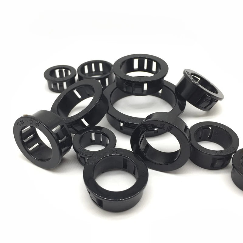 SB Snap-On Nylon-Kabeltülle und Kunststoff-Lochstopfen-Set (8 mm–75 mm) – Drahtschutzring, Zugentlastungsbuchse