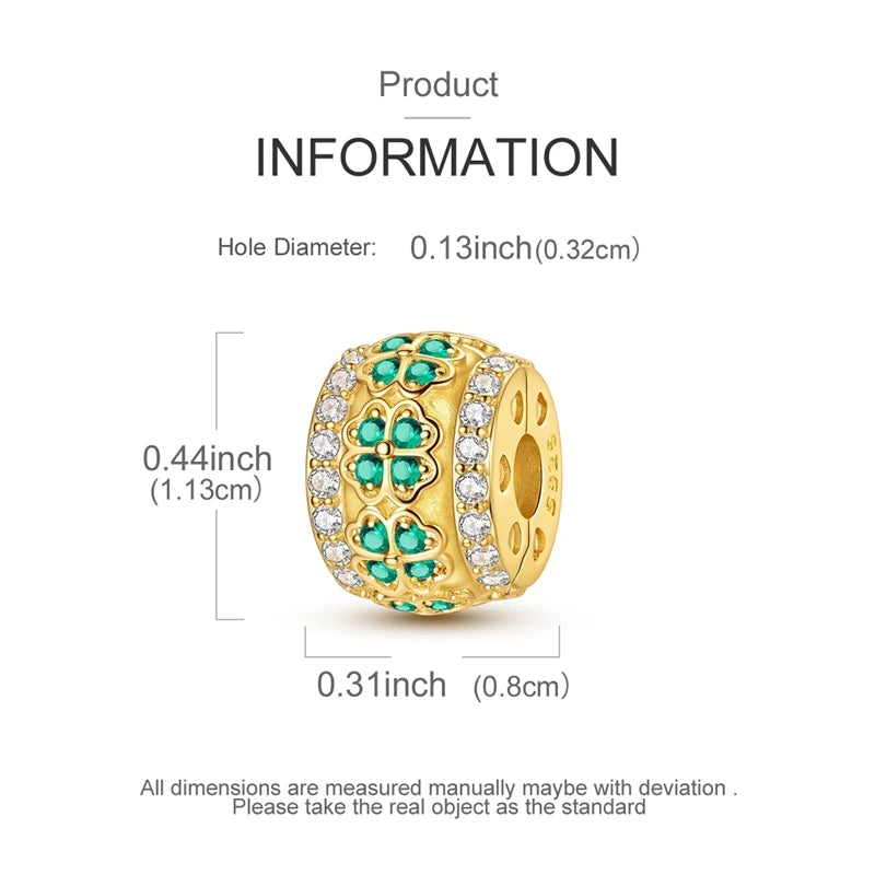 Neu im 925er-Sterlingsilber, grüne Charms, Perlen, Frosch, Kleeblatt, Schildkröte, Anhänger, Schmuck, passend für Original-925-Armbänder für Frauen, DIY-Geschenk