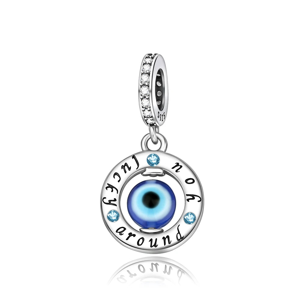 Blaue Serie 925 Sterling Silber Globus Schneeflocke Tanzschuhe Krone Charm Passend für DIY Armband Halskette Elegante Partygeschenke