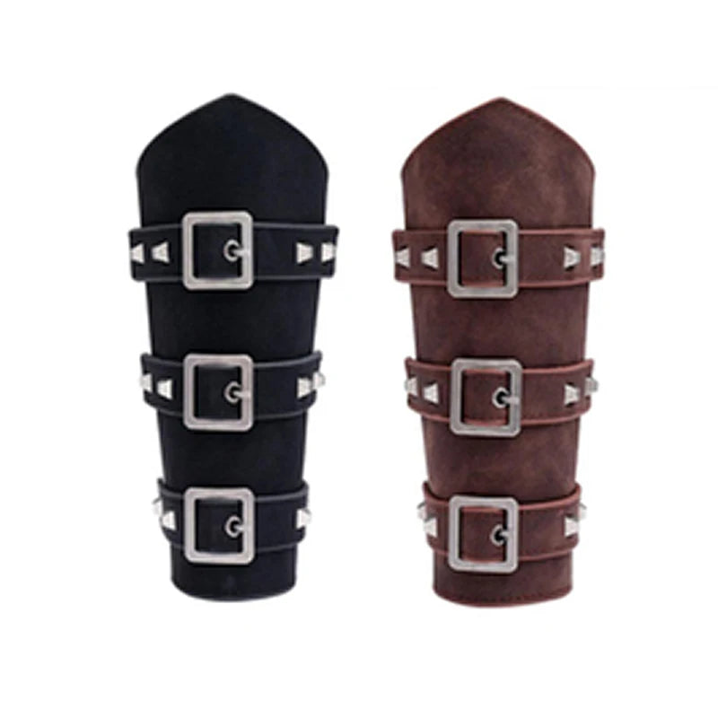 Vintage Leder Arm Punk Armband Wachen mittelalterliche Ritter Armschienen Einheitsgröße verstellbar Cosplay mittelalterliche Punk Biker Armband