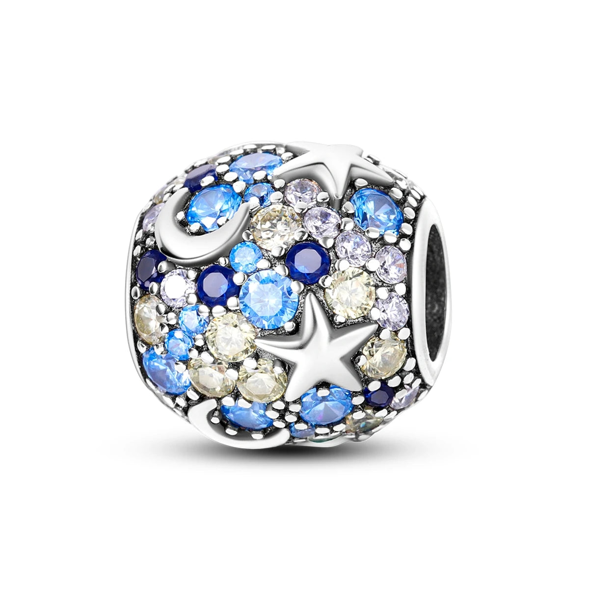 Charm-Anhänger aus Silber 925, blaue Serie, passend für Armbänder, Charms, DIY, originelle Mode-Anhänger für Schmuckherstellung