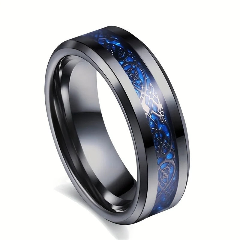 2025 Vintage Punk Große Dunkelblaue Stein Ringe für Männer Schmuck Zubehör Hochzeit Schmuck Vintage Zirkon Finger Ringe