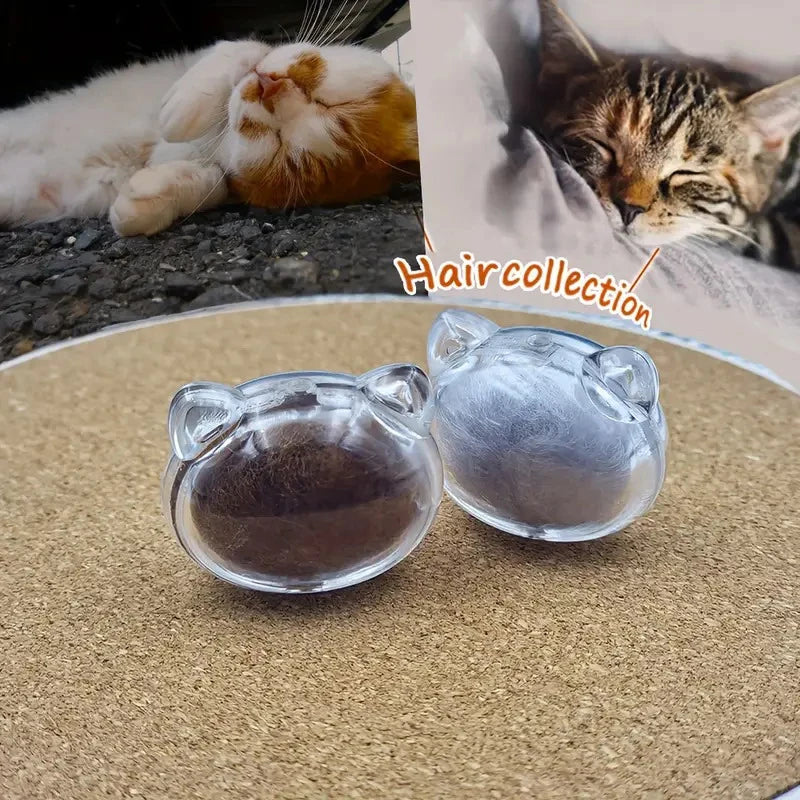 ieniaCC11 Parque2 Stück Tierhaar-Andenkenbox, transparent, für Hunde und Katzen, Fell, Aufbewahrungsbox für DIY-Gedenkdekoration, Geschenk für Haustierliebhaber, Display-Souvenir