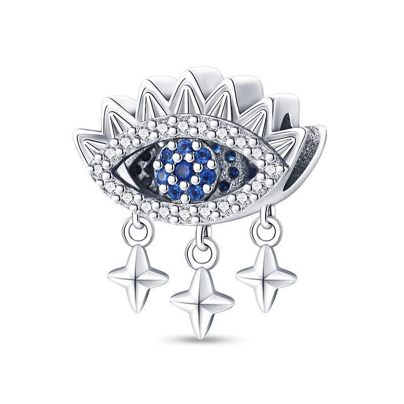 Heiße Verkäufe 925 Sterling Silber Charms Perlen Teufel Auge Fatimas Hand Kreuz Perlen Fit Original Armband Frauen DIY schmuck Geschenke