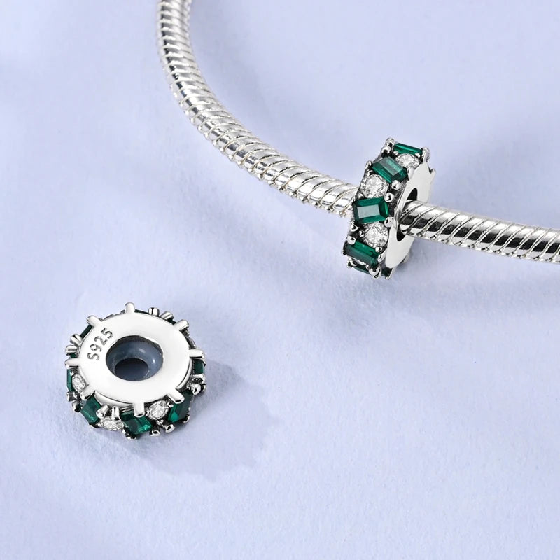 Neu im 925er-Sterlingsilber, grüne Charms, Perlen, Frosch, Kleeblatt, Schildkröte, Anhänger, Schmuck, passend für Original-925-Armbänder für Frauen, DIY-Geschenk