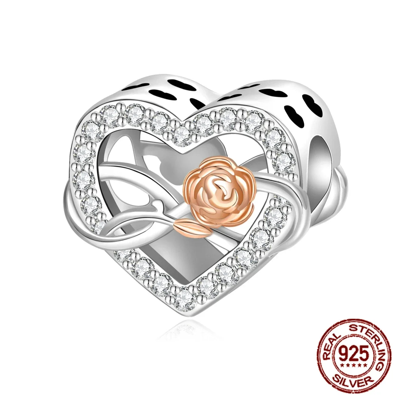 925 Sterling Silber Baum Blume Liebe für immer Familie Bead Pandent Charm Fit 4 MM Loch Durchmesser Armband DIY Bead Frau schmuck Geschenk