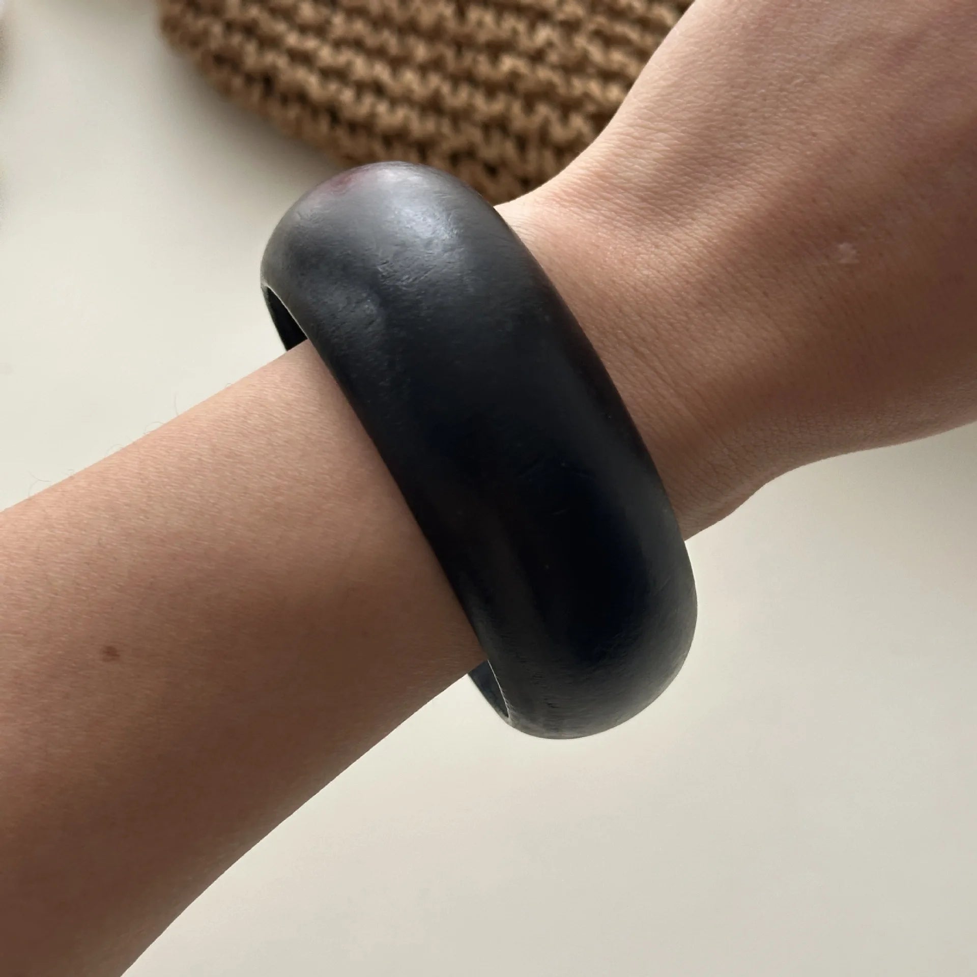 Vintage Punk Leopard Schwarz Holz Silber Farbe Metall Armreifen Mode Hip Hop Runde Geometrische Breite Armreifen Armbänder Handgelenk Schmuck