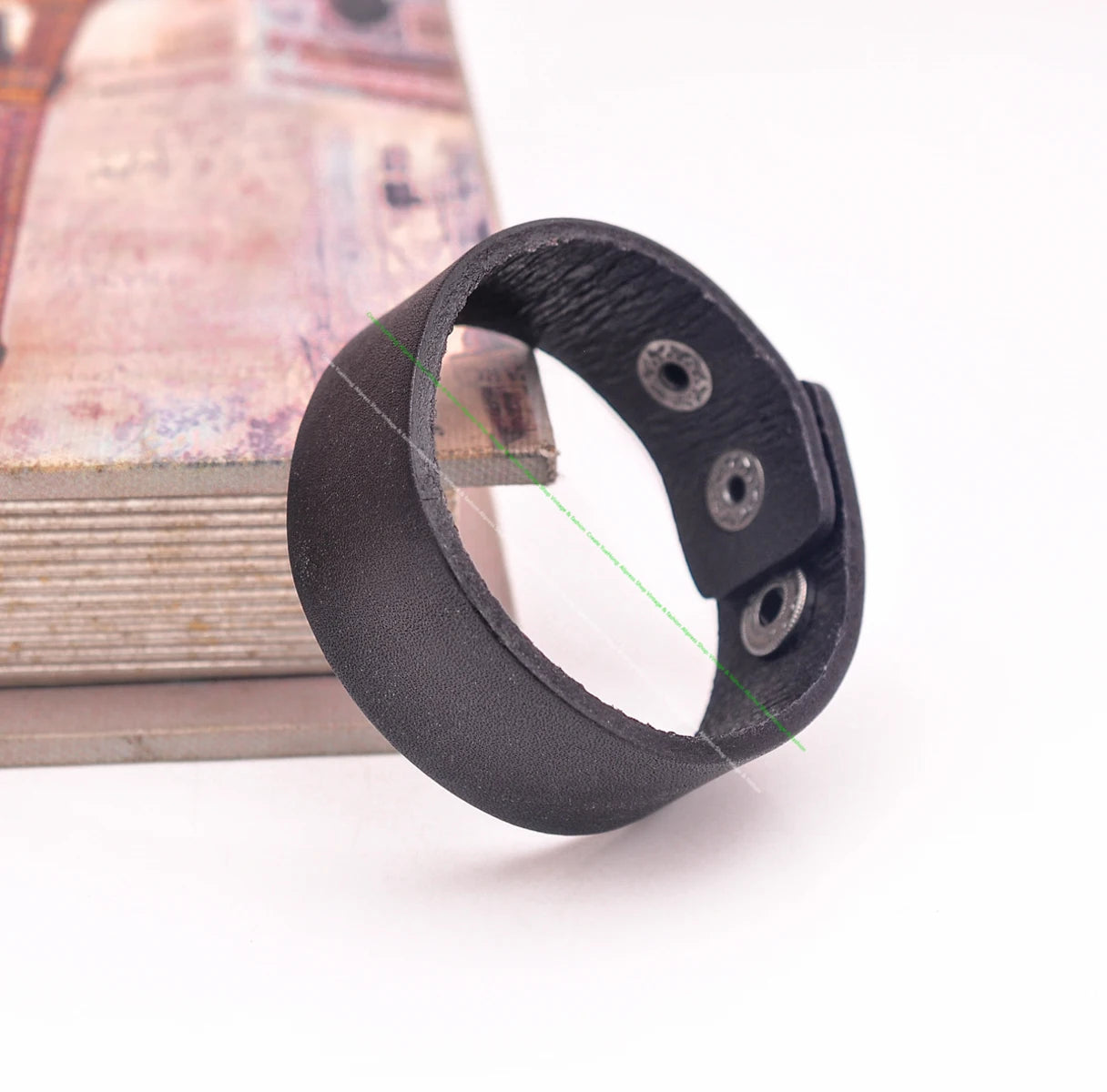 2,5 cm Bandbreite G601 Dunkelbraun Simply Stylish Single Wrap Echtleder Armband Armband Herren