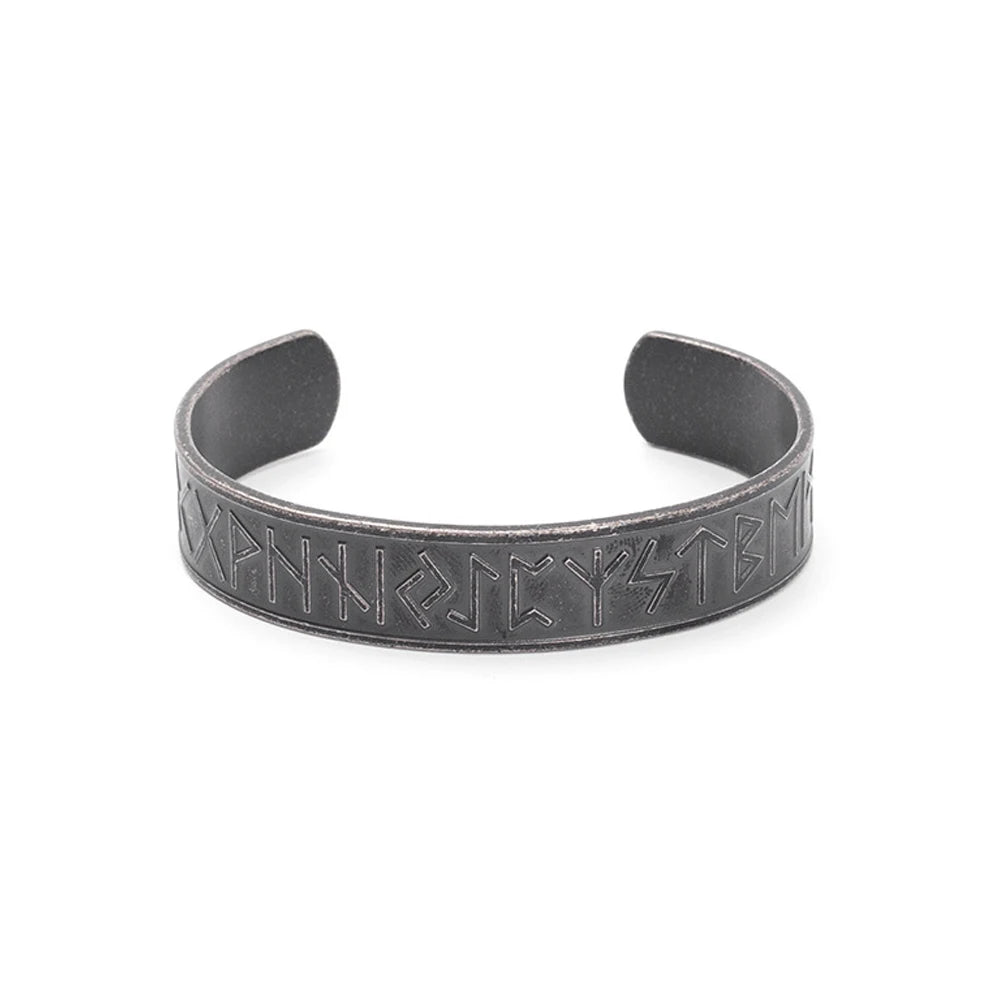 Mode Vintage 316L Edelstahl Viking Rune Armband Männer und Frauen Dominierenden Öffnung Armbänder Biker Amulett Schmuck Geschenke