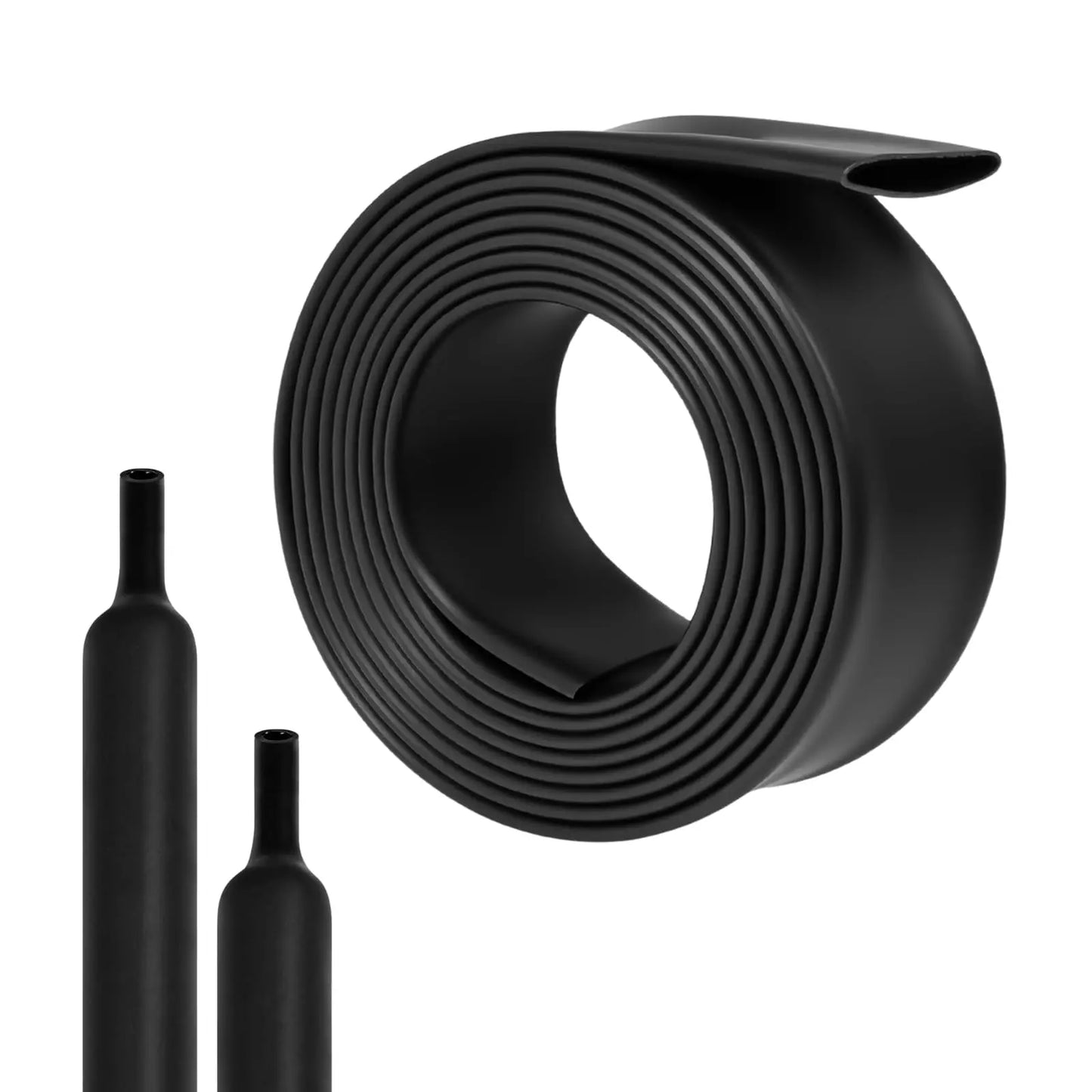 Eine Rolle mit 3:1-Verhältnis, Schrumpfschlauch Φ1,6 mm bis Φ50 m, doppelwandiges, mit Kleber ausgekleidetes, schrumpfbares Drahtwickelrohr, wasserdicht, Schwarz