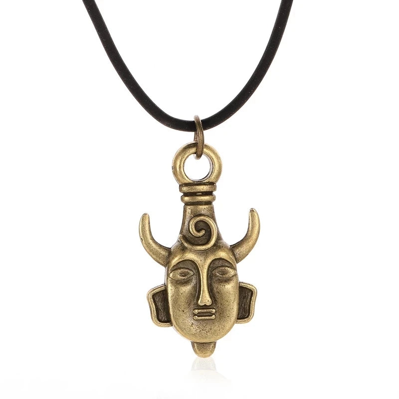 Supernatural Dean Leder Seil Kupferfarben Anhänger Kette Halskette für Frauen Männer Winchester Jensen Ackles Amulett Vintage Schmuck Goth