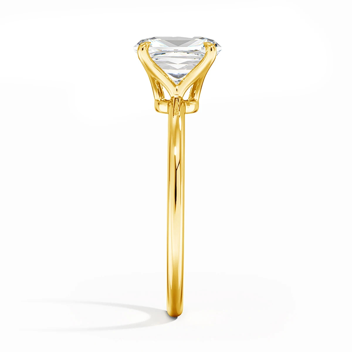 Echtgold 14K Moissanit Damenring Einfachheit AU585 K Gold Diamant Ehering Braut Verlobungsschmuck Mutter Liebhaber Geschenk