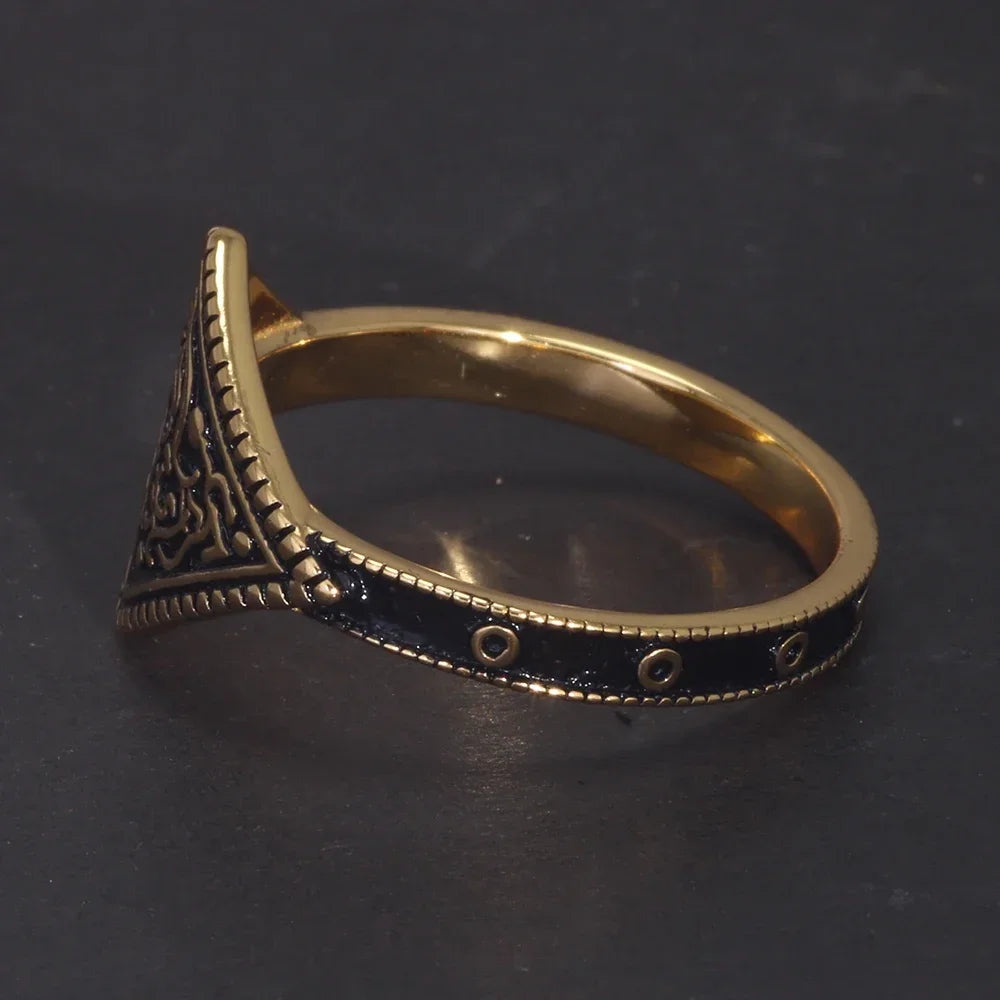 Game Dark Souls Series Ring der Gastgeschenk aus echtem 925er-Sterlingsilber mit Retro-Vergoldung für Männer und Frauen, Fans, Cosplay-Schmuck