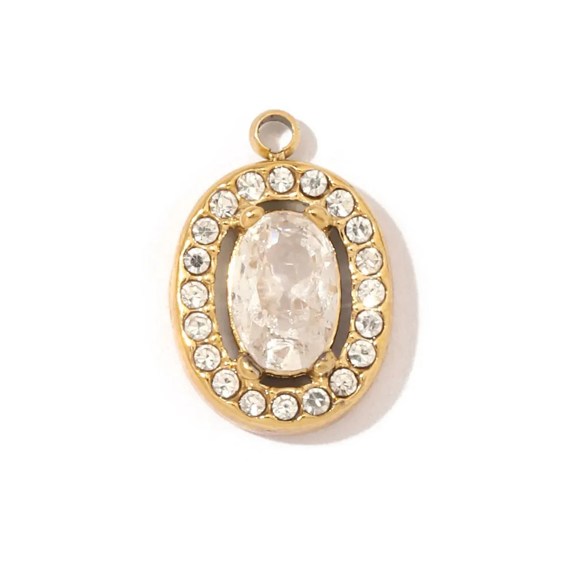 3 teile/los Mode Edelstahl Zirkon Kristall Charms Oval Stern Herz Runde Quadrat HorseeyeStone Halskette DIY Kleine Anhänger