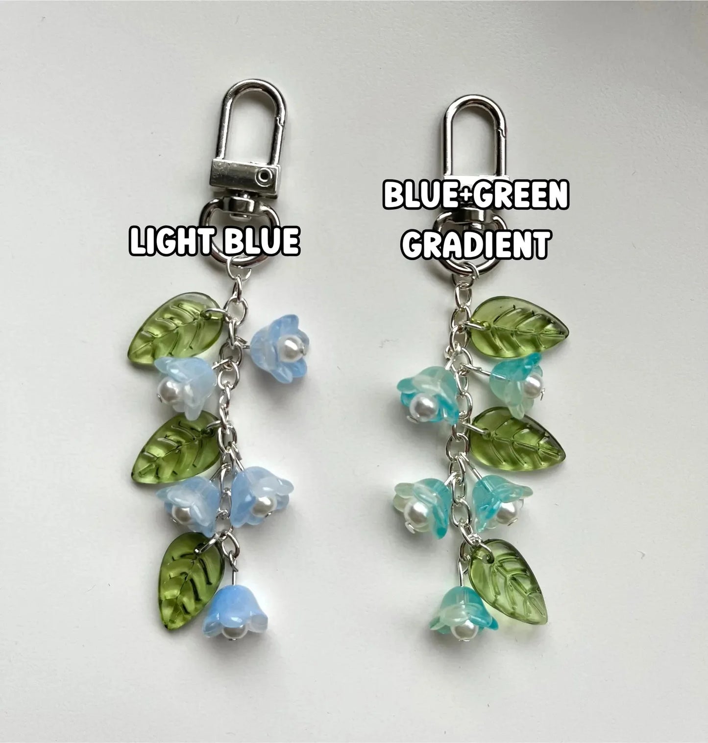 Maiglöckchen Schlüsselanhänger | Taschenanhänger, handgefertigt | Blumen, Ästhetik, süß, mädchenhaft, Maiglöckchen | Geschenke für Sie