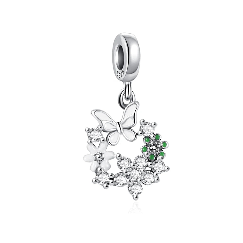 2025 Neu in Original 925 Sterling Silber Bunte Exquisite Schmetterling Serie Charm Fit Armband Halskette DIY Frauen Schmuck Geschenk