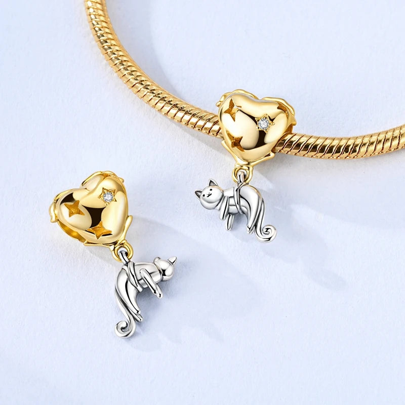 Original-Charm-Perlen aus 925er-Sterlingsilber, leuchtender, leuchtender Glühwürmchen-Schmetterlings-Anhänger für Armband-Charm-Schmuck