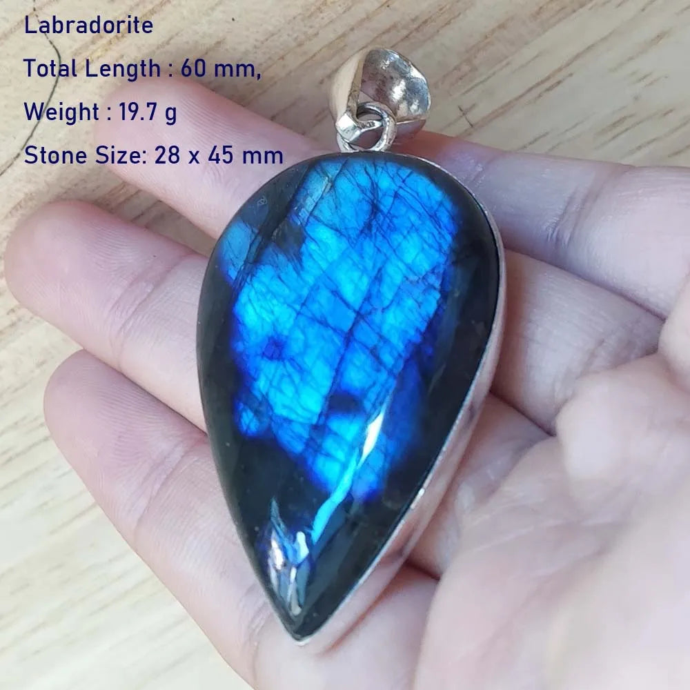 Echter Labradorit Anhänger Damen Schmuck Geschenk