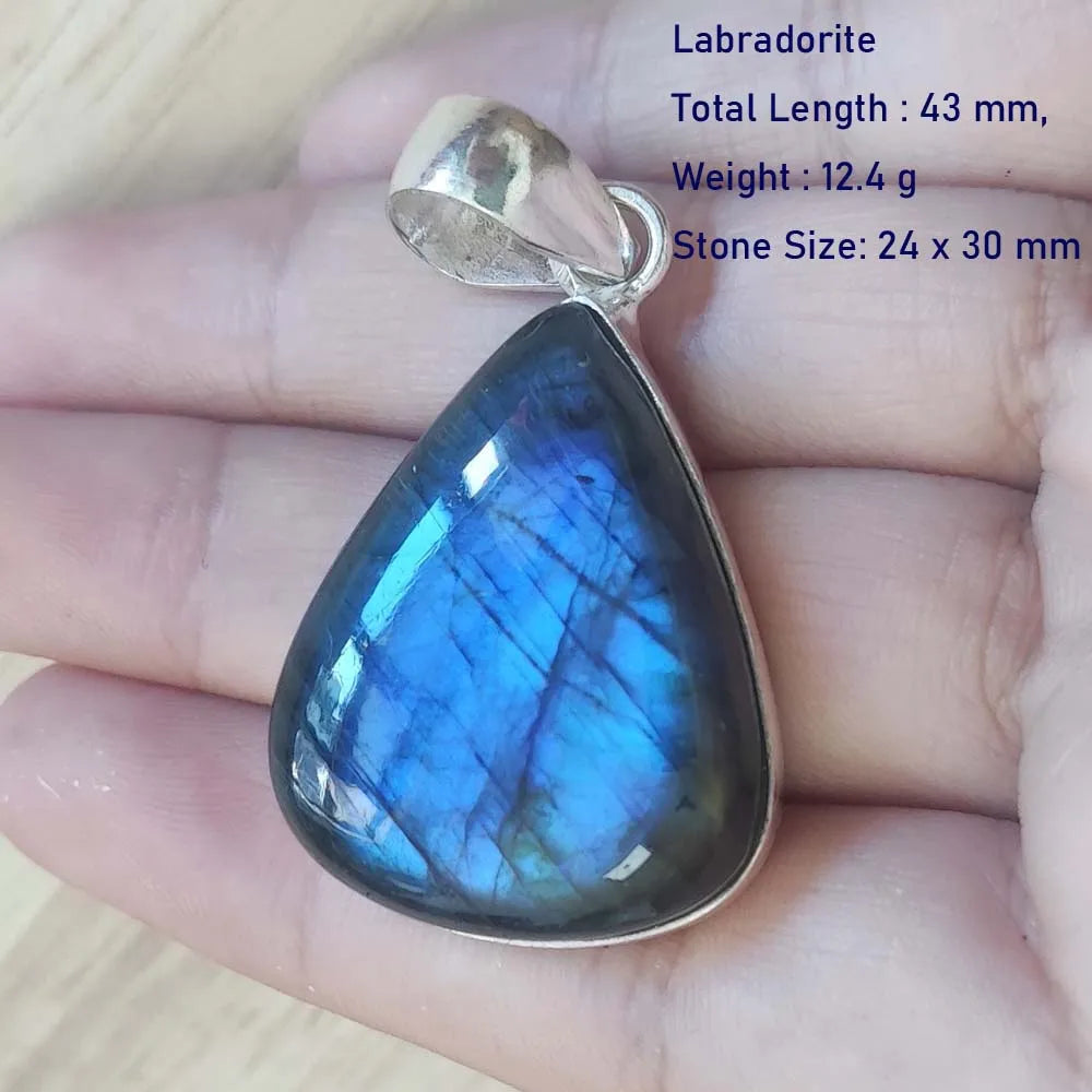 Echter Labradorit Anhänger Damen Schmuck Geschenk