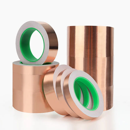 Doppelseitig leitfähiges Kupfer folien band für emi rf-Abschirm kreise repariert 0,06mm hoch klebendes selbst klebendes bieg bares Klebeband
